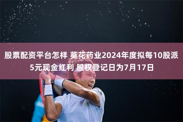 股票配资平台怎样 葵花药业2024年度拟每10股派5元现金红利 股权登记日为7月17日