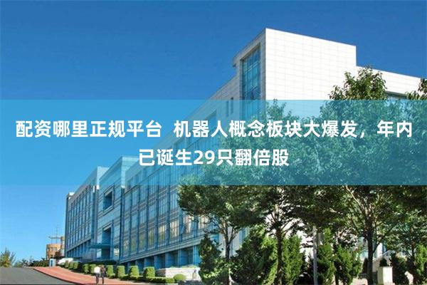 配资哪里正规平台  机器人概念板块大爆发，年内已诞生29只翻倍股