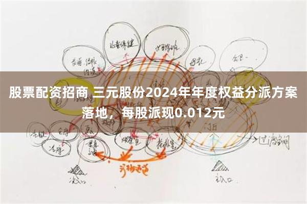 股票配资招商 三元股份2024年年度权益分派方案落地，每股派现0.012元