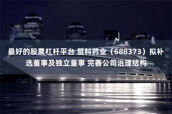 最好的股票杠杆平台 盟科药业（688373）拟补选董事及独立董事 完善公司治理结构