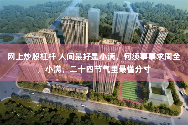 网上炒股杠杆 人间最好是小满，何须事事求周全，小满，二十四节气里最懂分寸