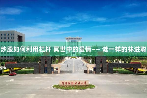 炒股如何利用杠杆 冥世中的爱情—— 谜一样的林进聪