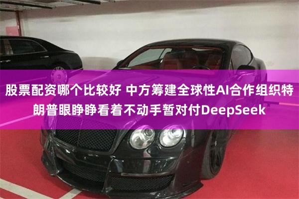 股票配资哪个比较好 中方筹建全球性AI合作组织特朗普眼睁睁看着不动手暂对付DeepSeek
