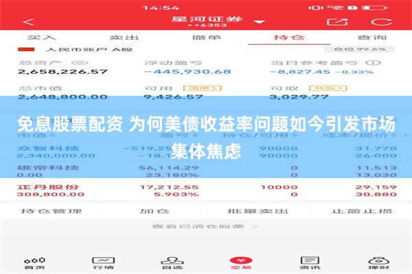 免息股票配资 为何美债收益率问题如今引发市场集体焦虑