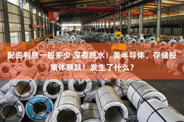 配资利息一般多少 深夜跳水！美半导体、存储股集体暴跌！发生了什么？