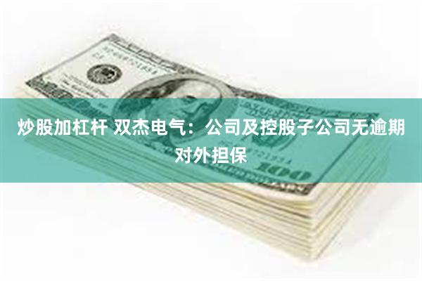 炒股加杠杆 双杰电气：公司及控股子公司无逾期对外担保