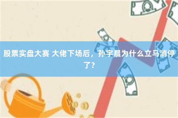 股票实盘大赛 大佬下场后，孙宇晨为什么立马消停了？