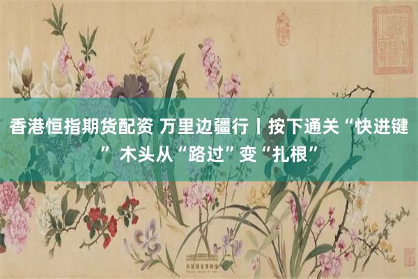 香港恒指期货配资 万里边疆行丨按下通关“快进键” 木头从“路过”变“扎根”