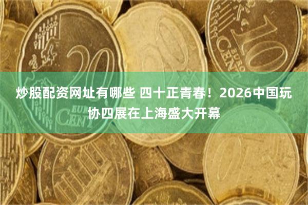炒股配资网址有哪些 四十正青春！2026中国玩协四展在上海盛大开幕